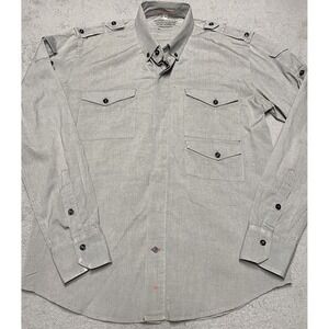 Apolis Global Citizen Shirt Mens‎ M Gray Activism Field Utility Pocket Defend